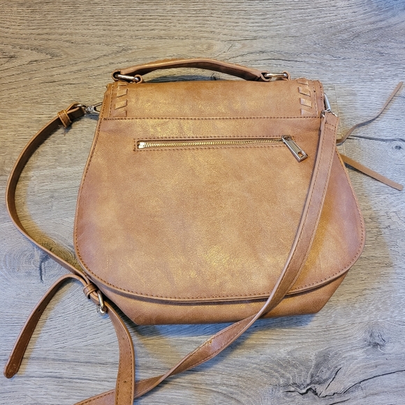 Urban expressions cross body saddle bag in cognac - Picture 8 of 10